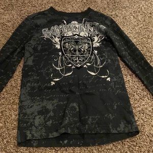 long sleeve shiny shirt